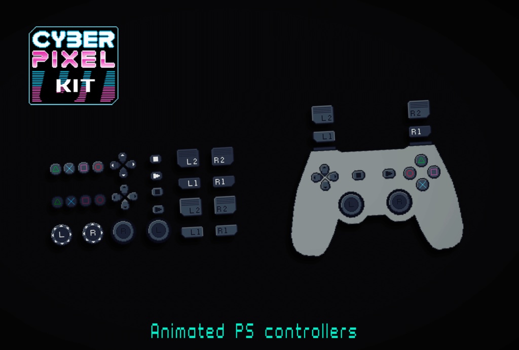 サイバーピクセル:UI/GUIキット - Cyber Pixel: UI/GUI Kit