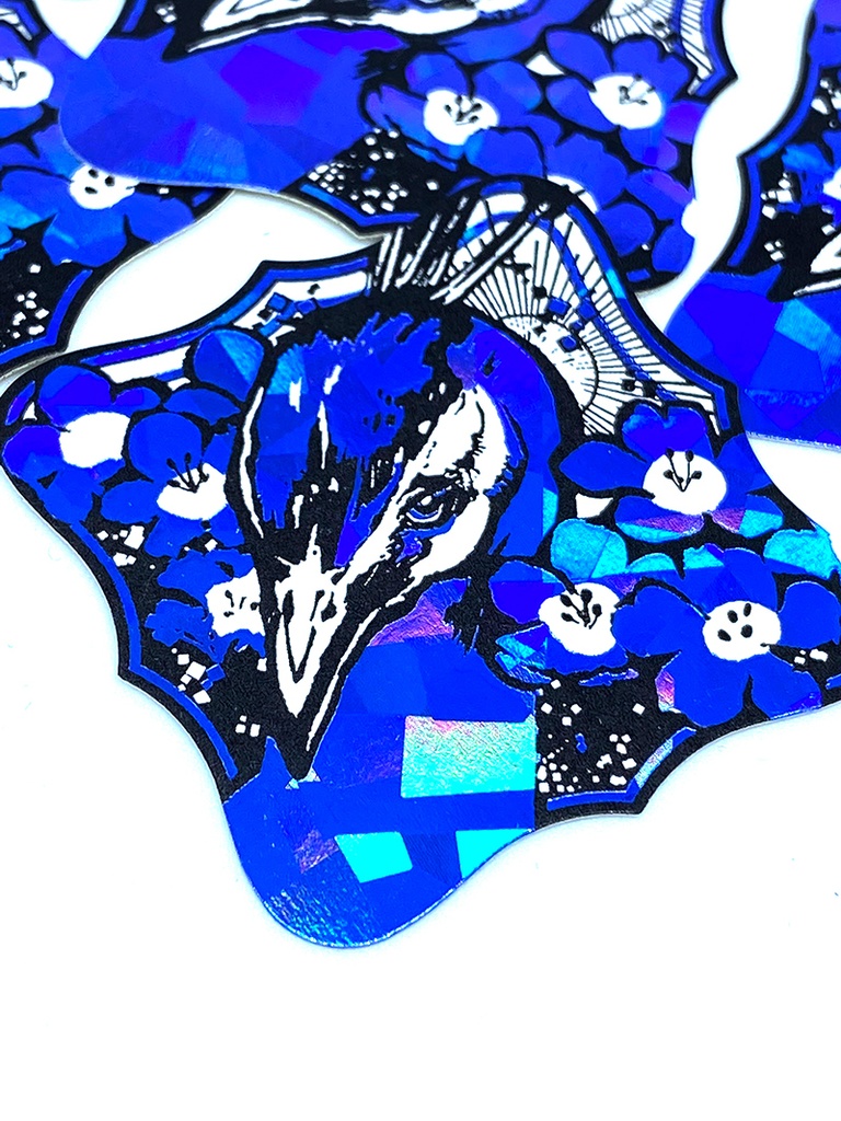 青の煌き/箔押しフレークシール