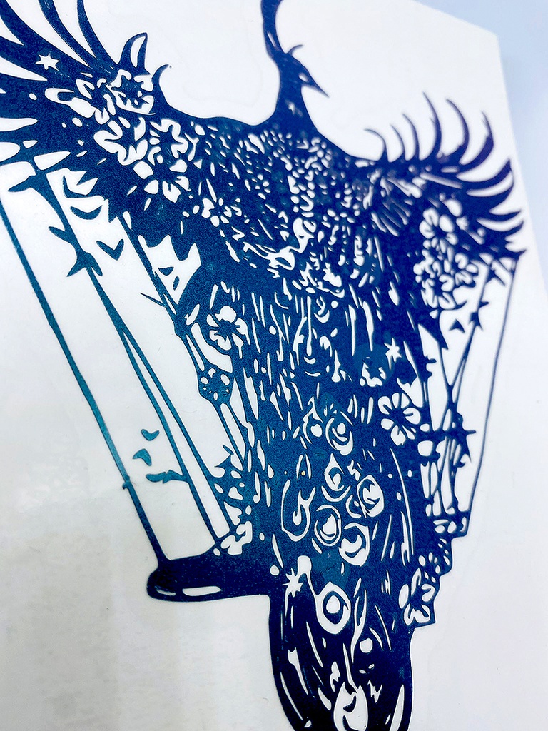 偏光カッティング/ターコイズ・ラベンダー(大サイズ)