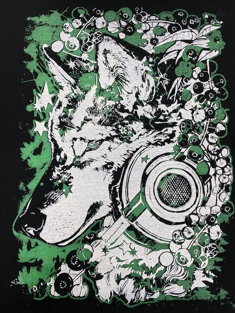 狼ヘッドホン(ヨウシュヤマゴボウ)/Tシャツ