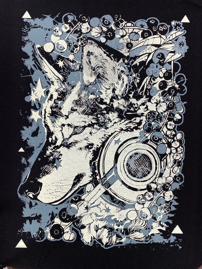 狼ヘッドホン(ヨウシュヤマゴボウ)/Tシャツ