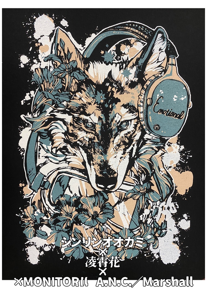 狼ヘッドホン2／Tシャツ