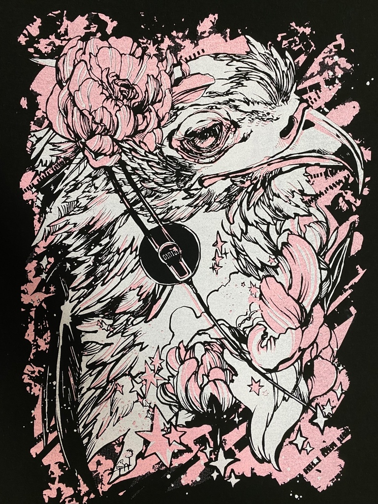 ヘビクイワシヘッドホン/Tシャツ