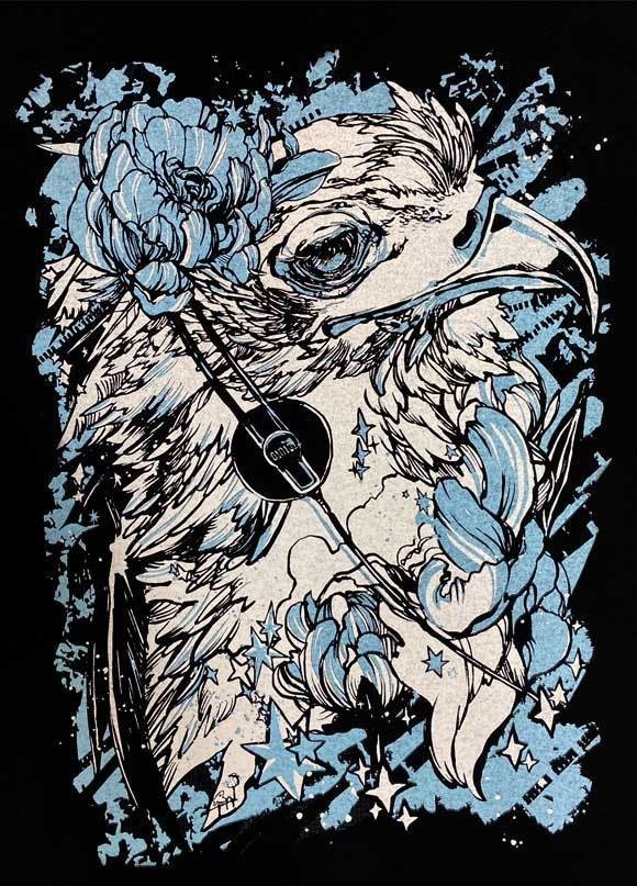 ヘビクイワシヘッドホン／Tシャツ