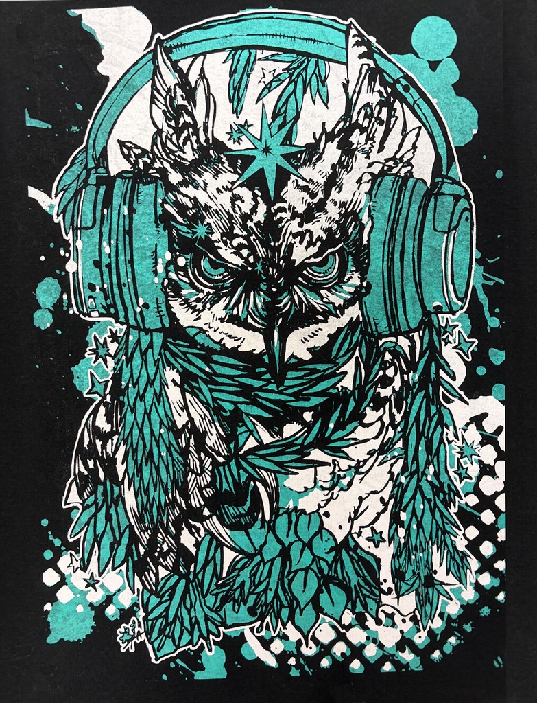 ミミズクヘッドホン／Tシャツ