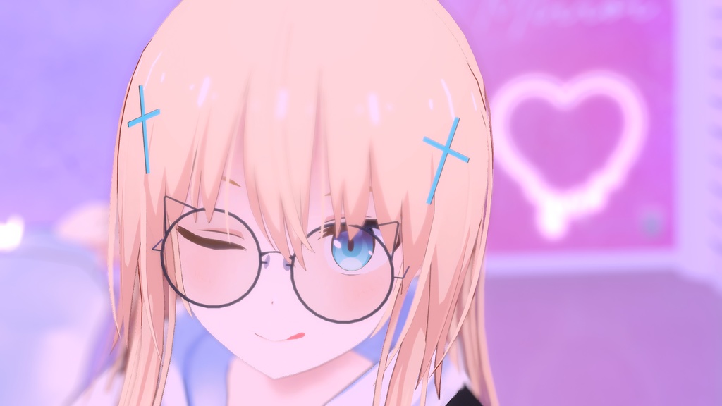 【Free】ねこめがね【VRCHAT想定】