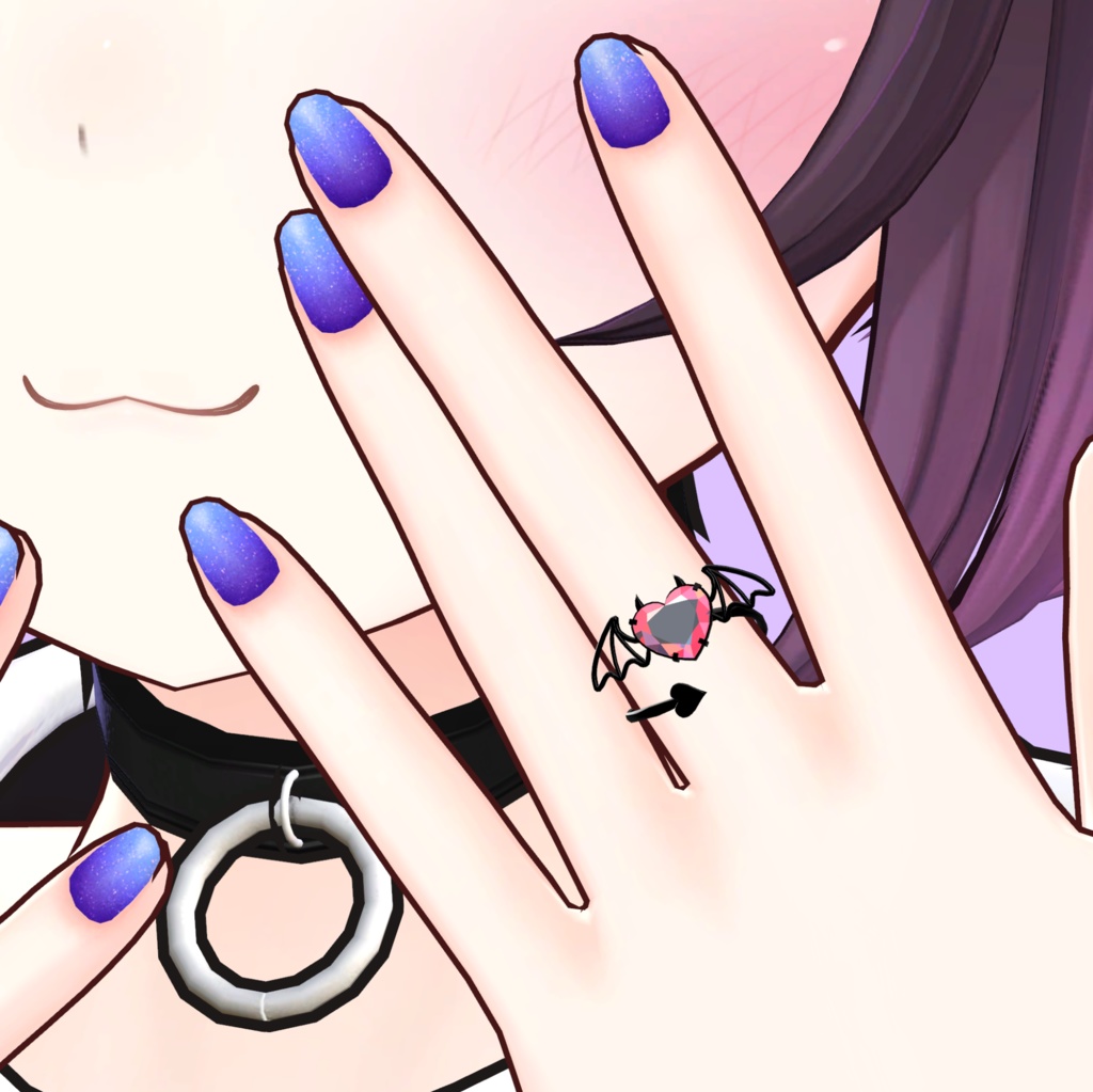 Free♡こあくまはーとリングセット【VRCHAT想定】