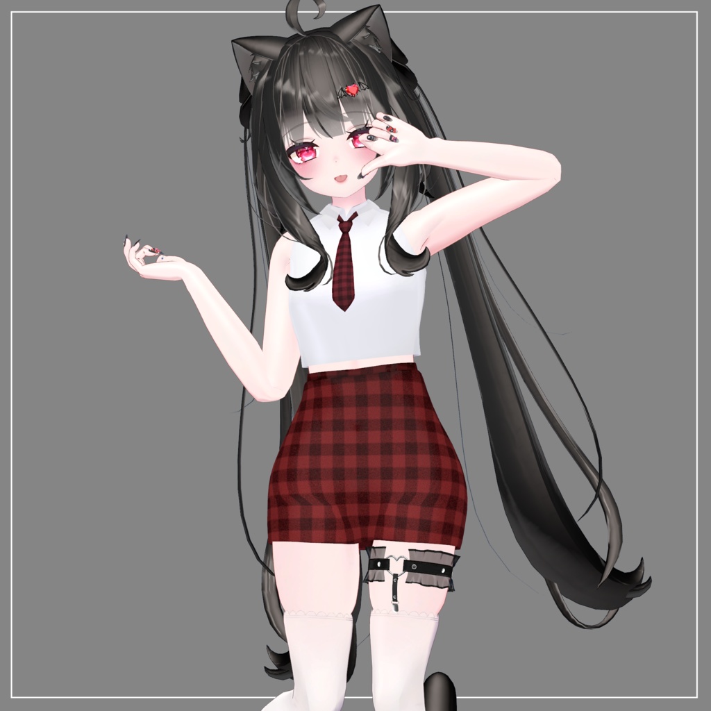 garter girl model Heart Garter for Maya 【VRC想定】 - てんぱすおおもり - BOOTH