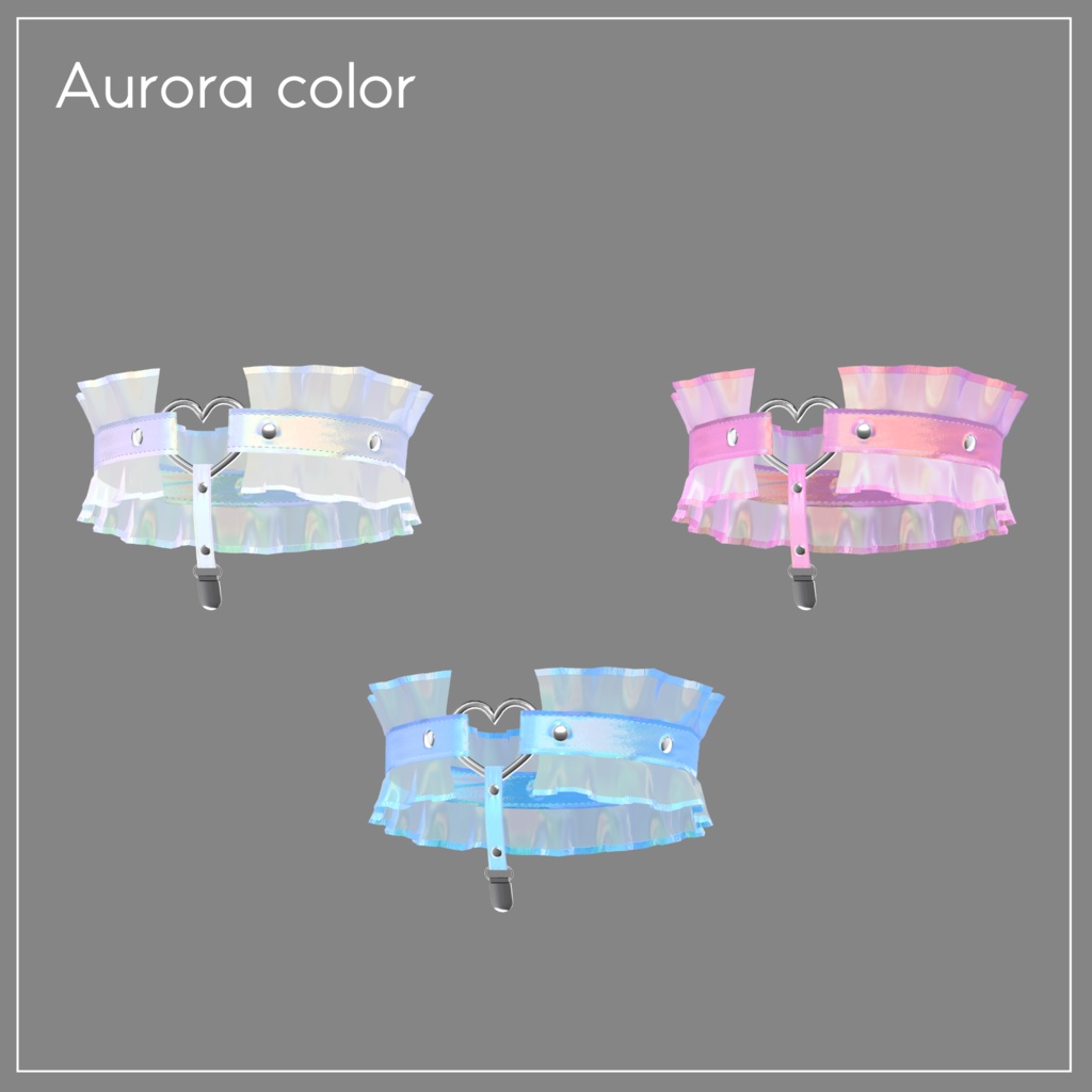 Heart Garter for Kikyo 【VRC想定】