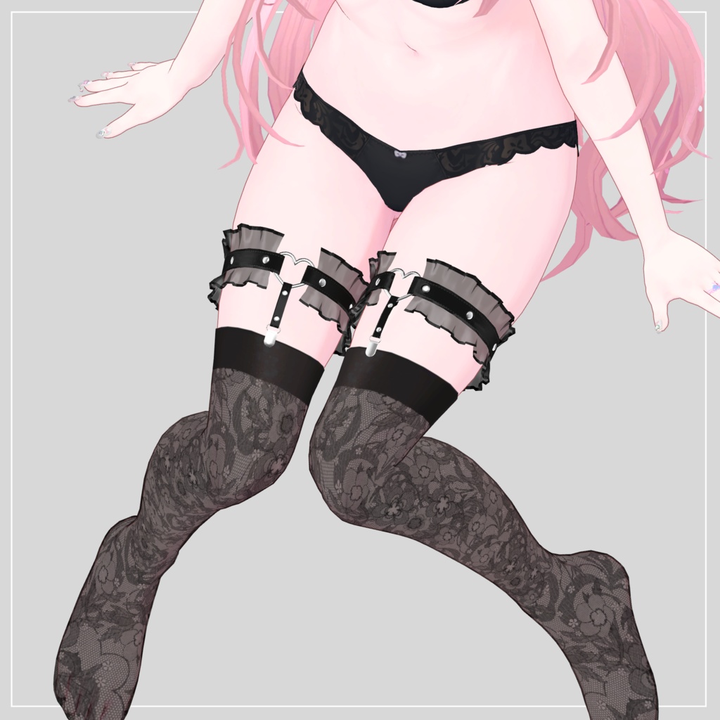 Heart Garter for Kikyo 【VRC想定】