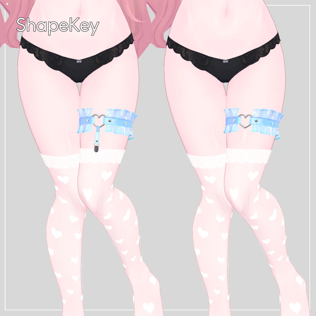 Heart Garter for Kikyo 【VRC想定】