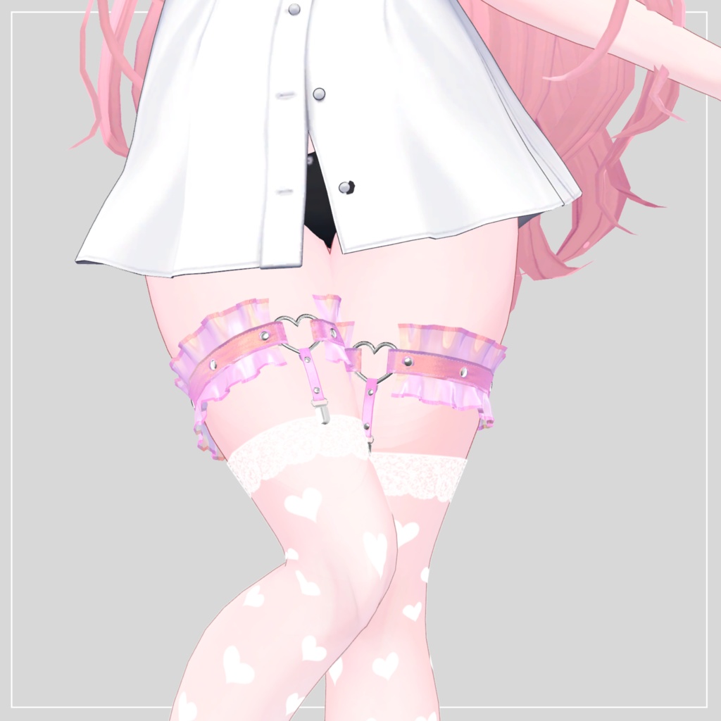 Heart Garter for Kikyo 【VRC想定】