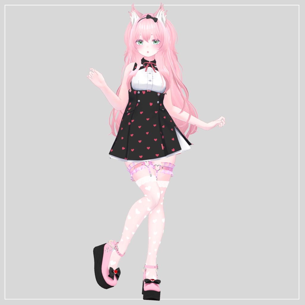 Heart Garter for Kikyo 【VRC想定】