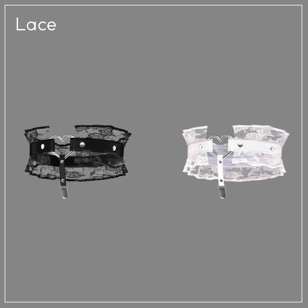 Heart Garter for Kikyo 【VRC想定】