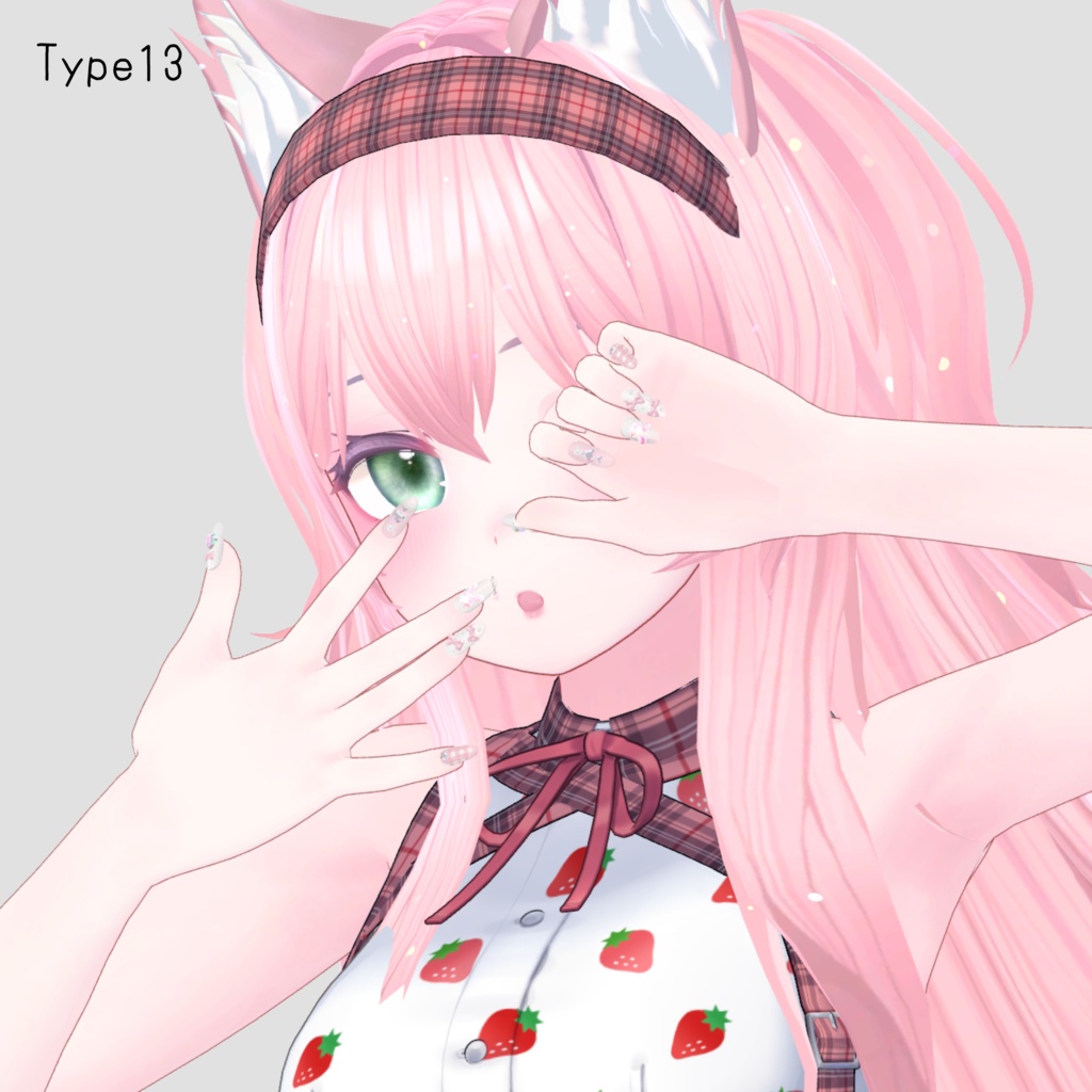 【Free】ネイルを見せたい時に使えるポーズセット13種 - animation pose set