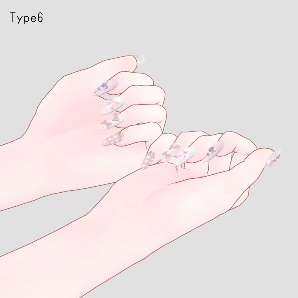 【Free】ネイルを見せたい時に使えるポーズセット13種 - animation pose set