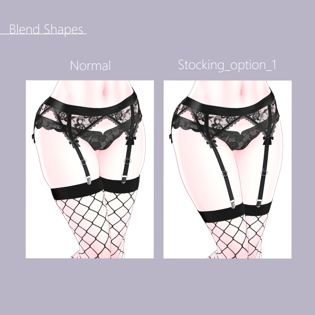 Lace Garter + Socks & Lingerie Texture Set for Selestia