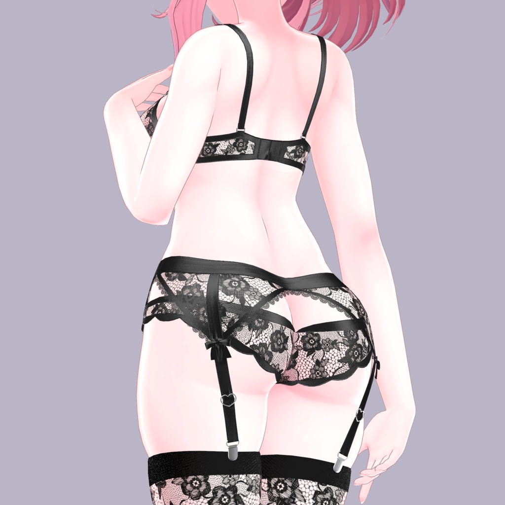 Lace Garter + Socks & Lingerie Texture Set for Selestia
