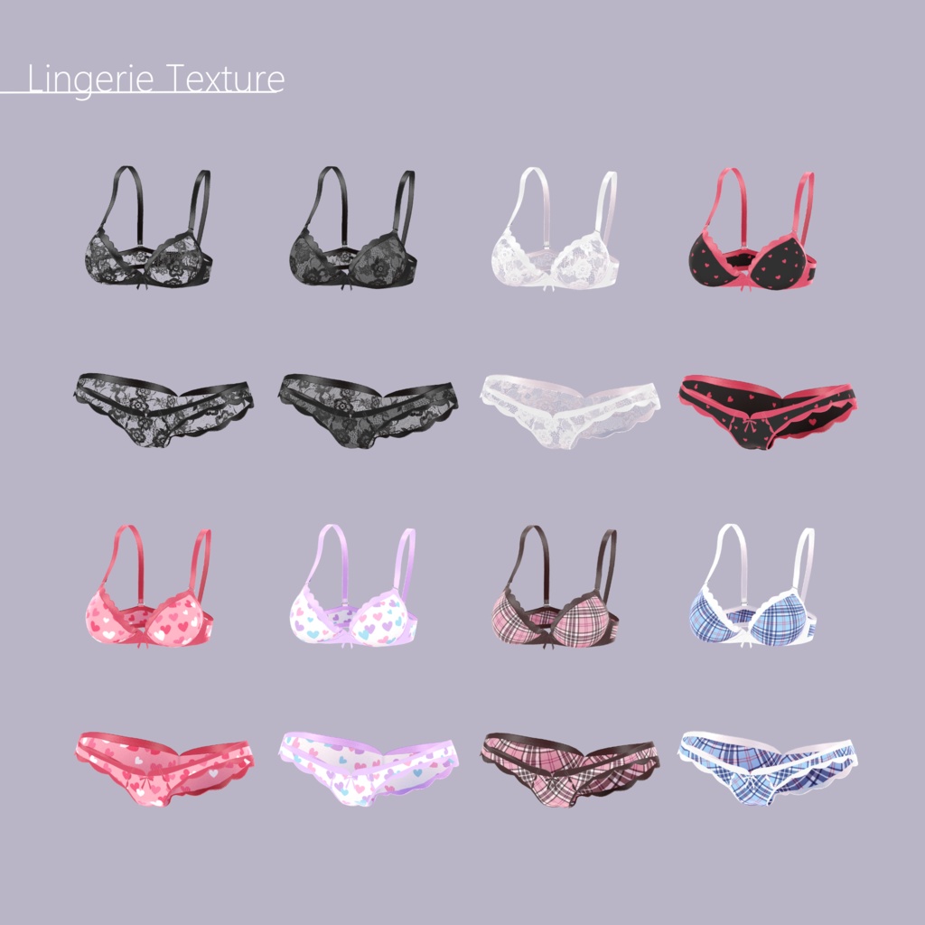 Lace Garter + Socks & Lingerie Texture Set for Selestia