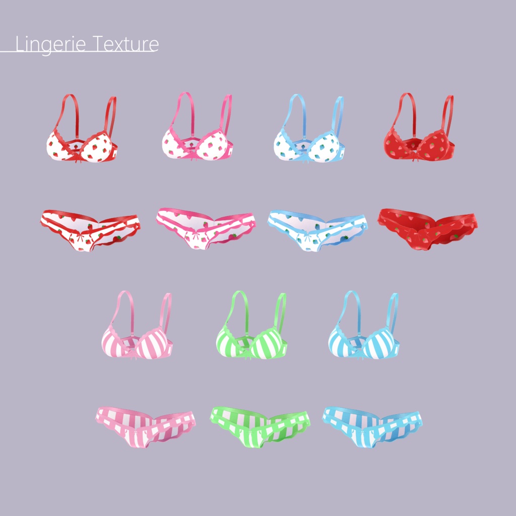 Lace Garter + Socks & Lingerie Texture Set for Selestia