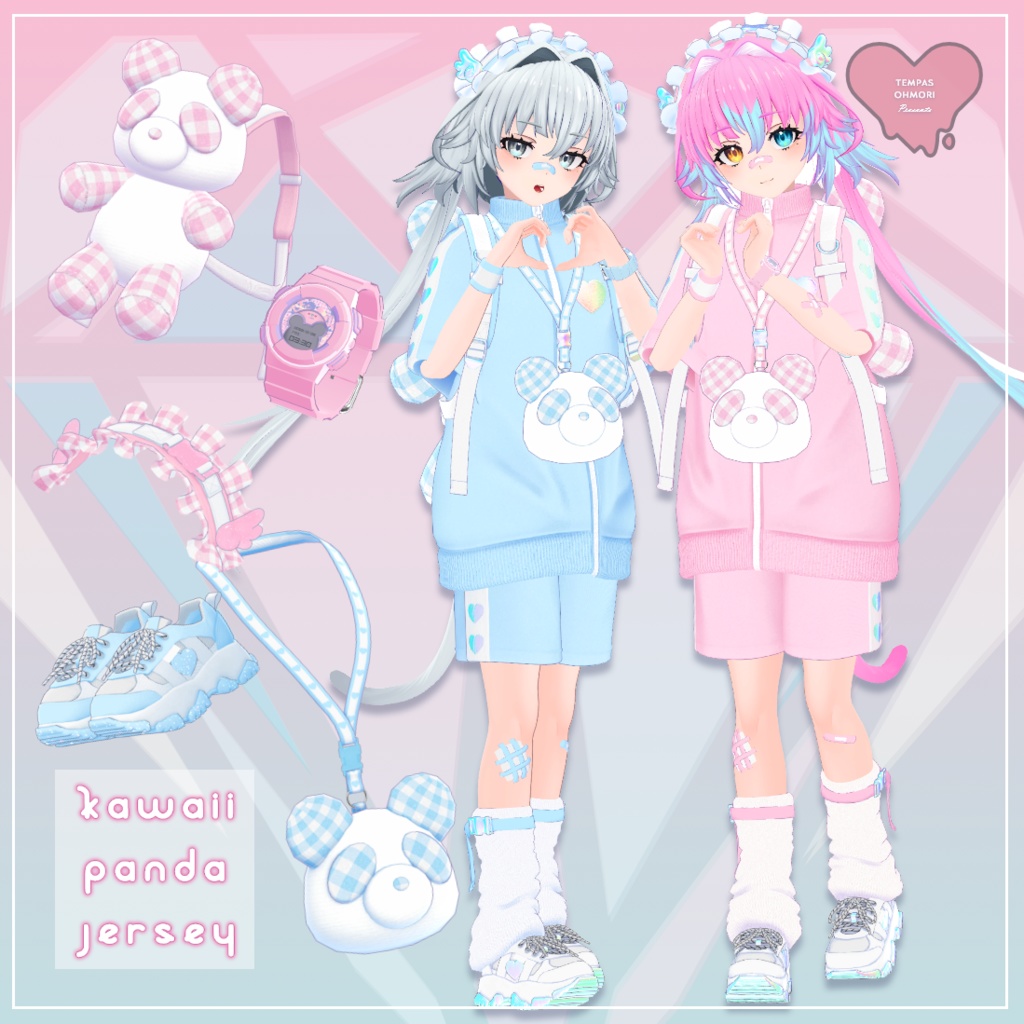 ♡ Kawaii Panda Jersey ♡【15アバター対応】