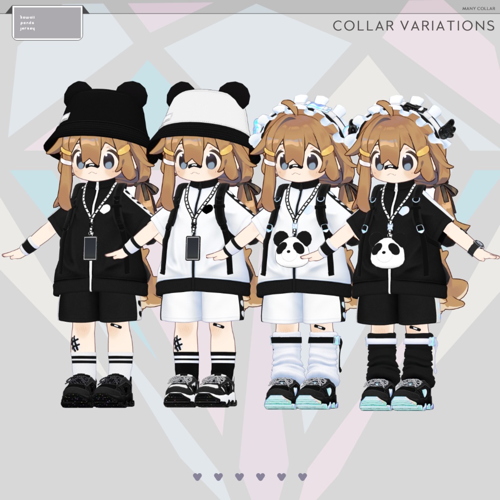 ♡ Kawaii Panda Jersey for MAMEHINATA & USASAKI ♡