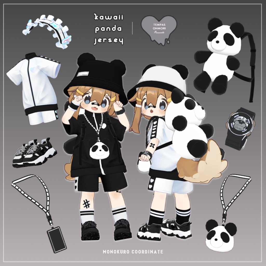 ♡ Kawaii Panda Jersey for MAMEHINATA & USASAKI ♡