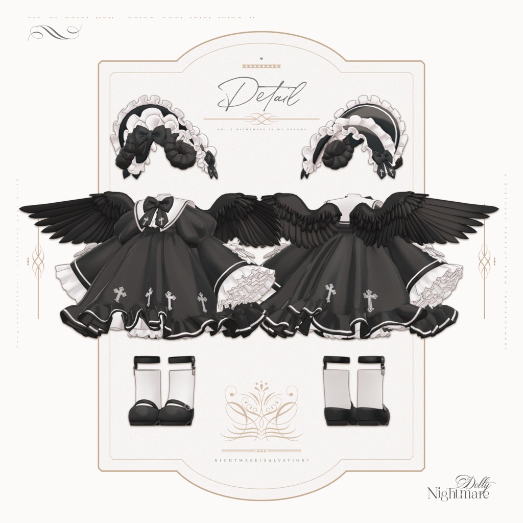 🖤Dolly Nightmare🖤 【まめふれんず対応衣装】