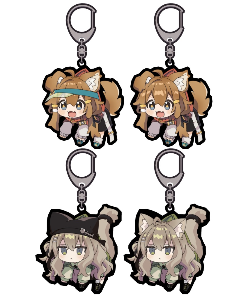 【VRChat向け】まめひなた&キプフェルストラップ【色改変可】