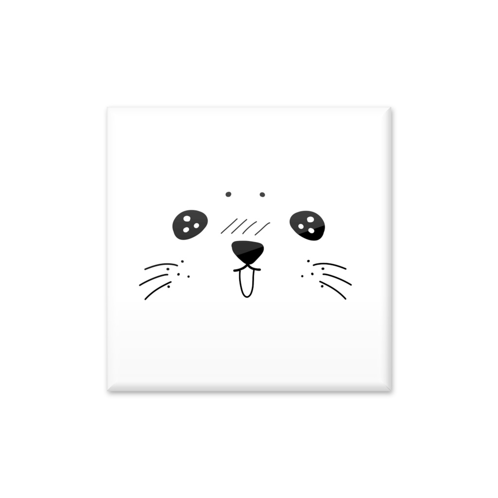 アザラシスクエア缶バッジ