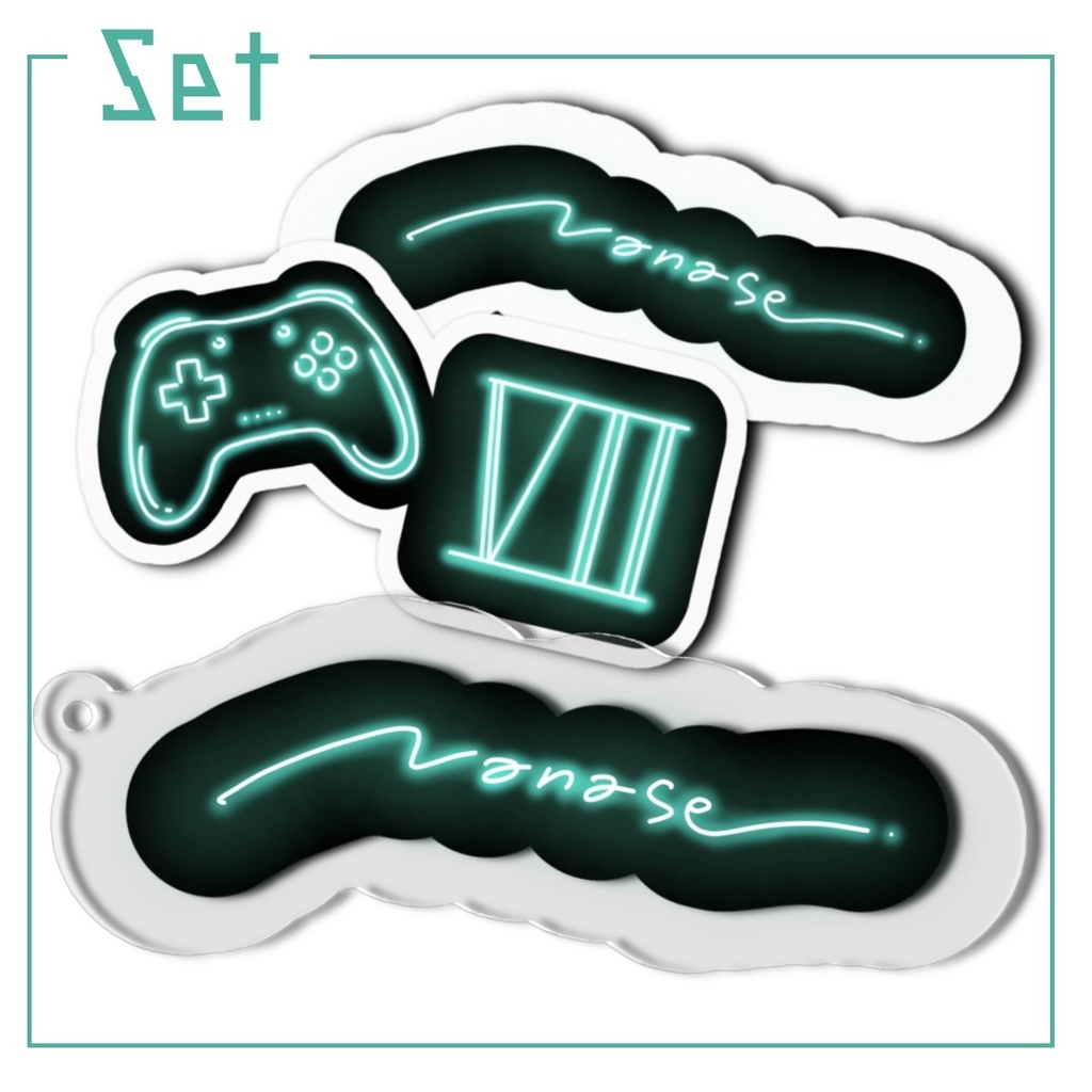 ステッカー&アクキーセット【ネオン】