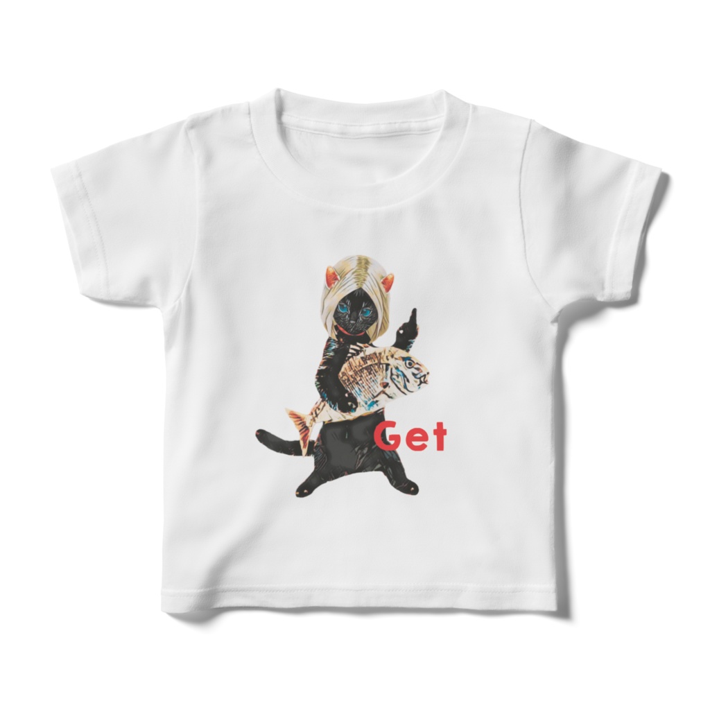 【キッズTシャツ】Black cat Get