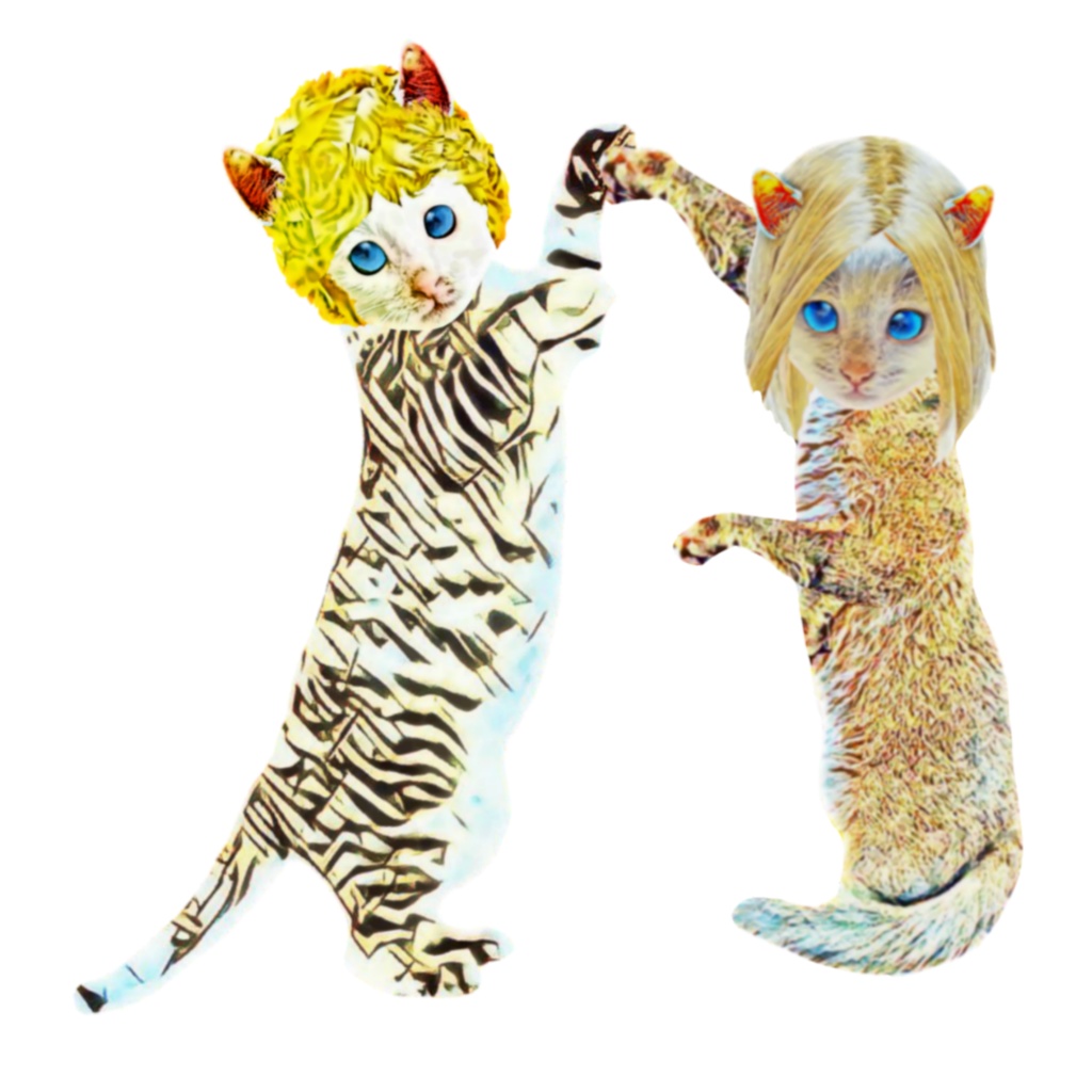 【キッズTシャツ】CAT BOY&GIRL