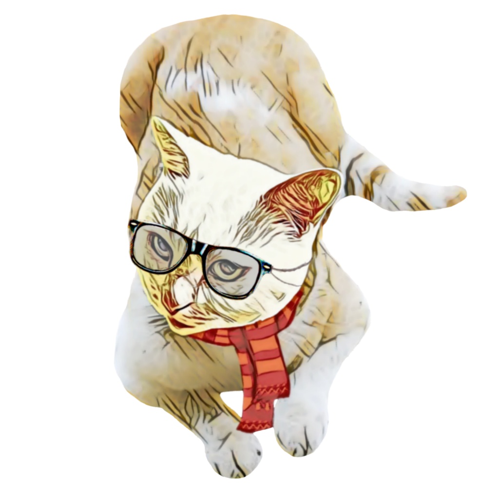 【Tシャツ】メガネCAT