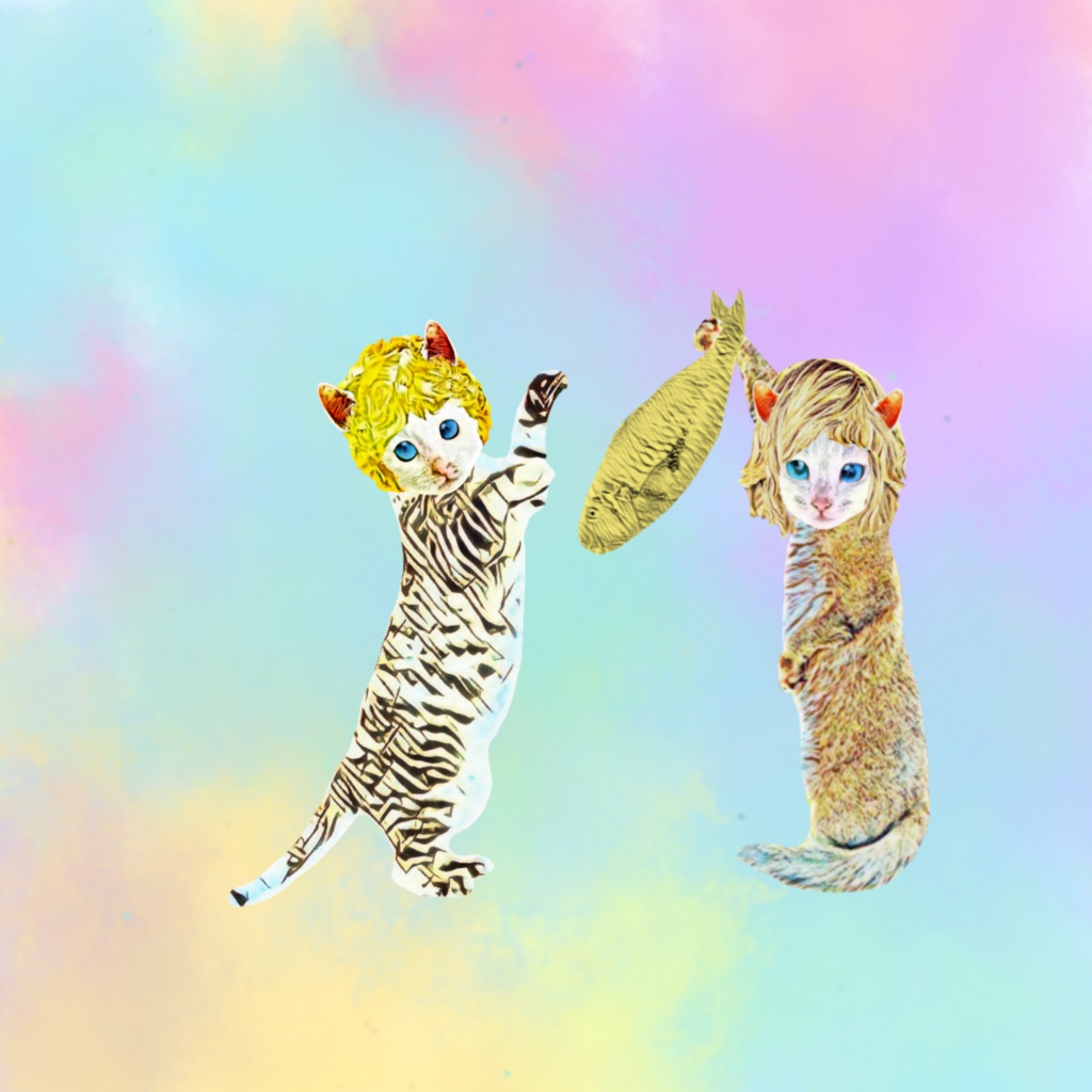 【手帳型Androidケース】CAT BOY&GIRL