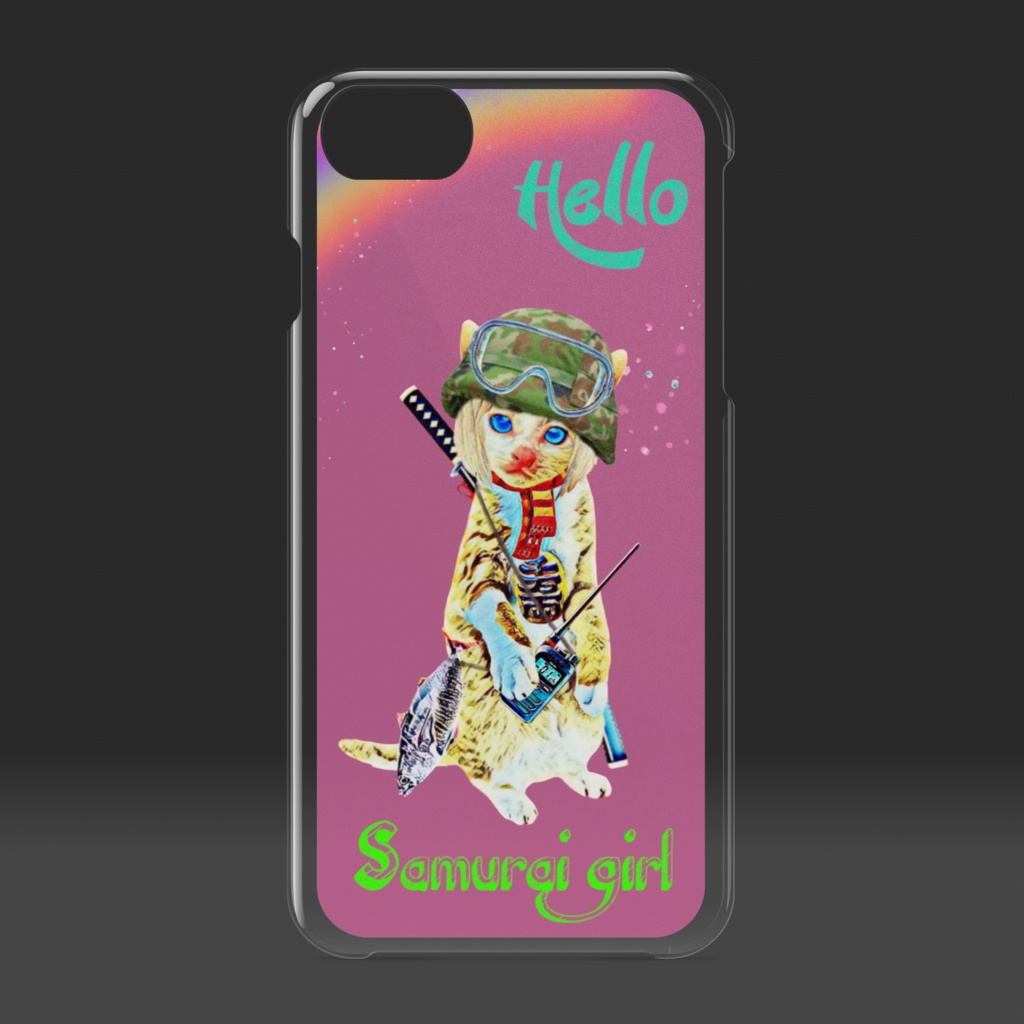【クリアiPhoneケース】 Samurai girl チビ隊長