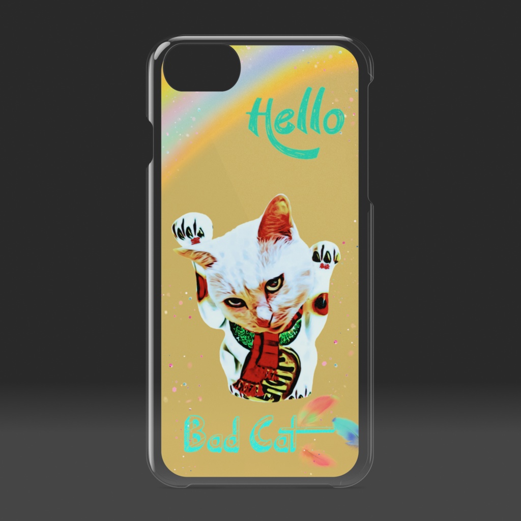 【クリアiPhoneケース】Bad Cat