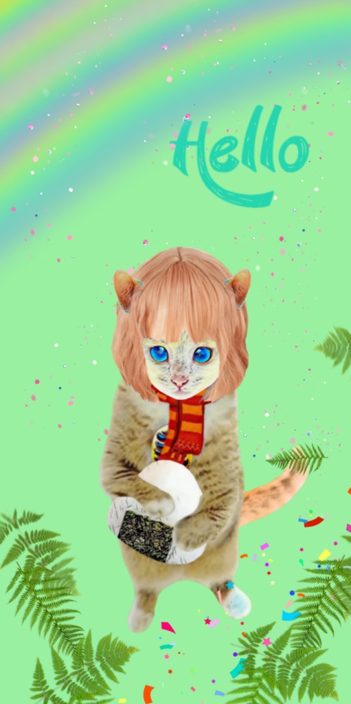 【クリアiPhoneケース】OMUSUBI CAT