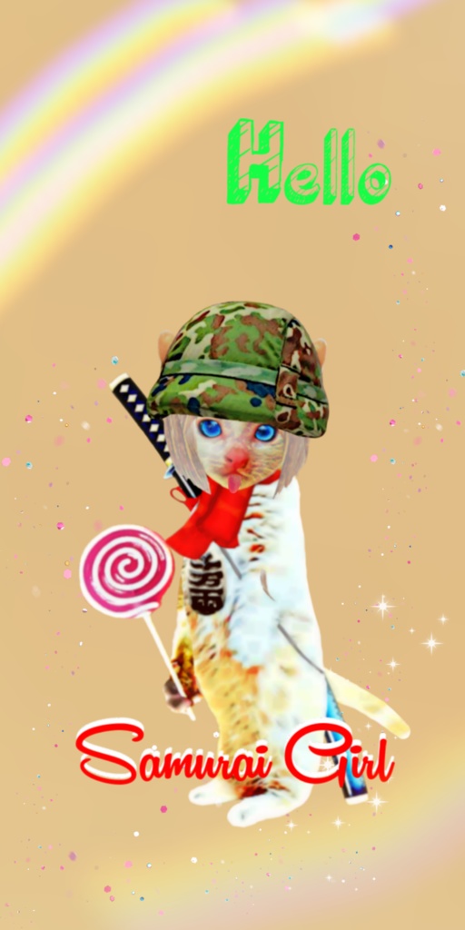 【クリアiPhoneケース】Samurai Girl