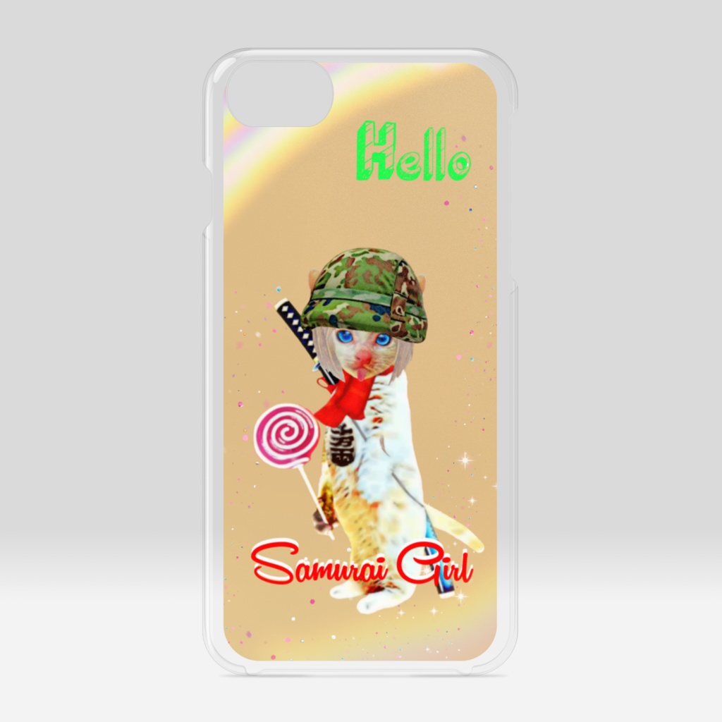 【クリアiPhoneケース】Samurai Girl