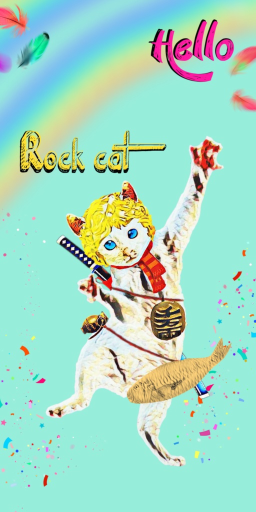 【クリアiPhoneケース】CAT BOY JUMP