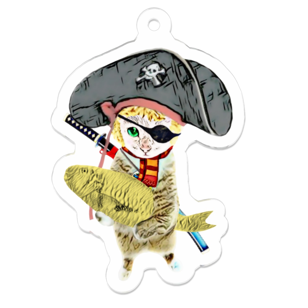 【アクリルキーホルダー】海賊キャット