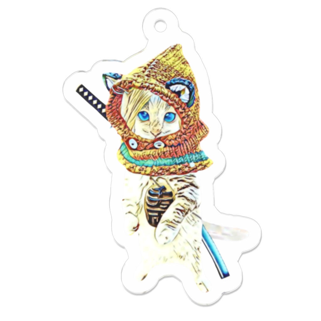 【アクリルキーホルダー】怪傑 猫頭巾