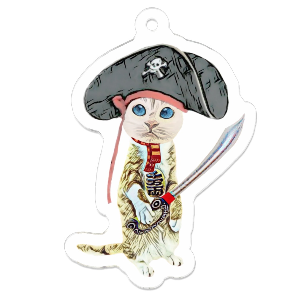 【アクリルキーホルダー】海賊キャット 2