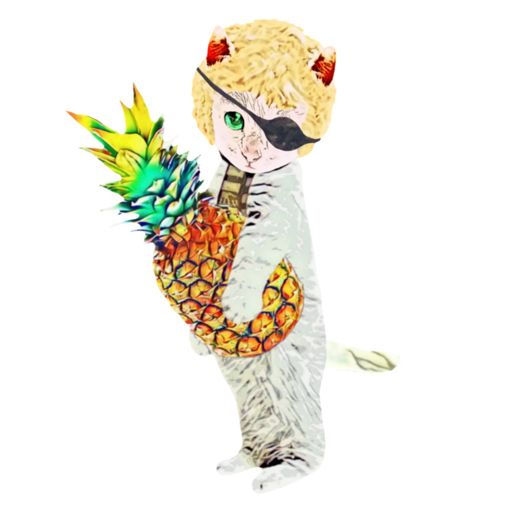 【Tシャツ】Pineapple cat