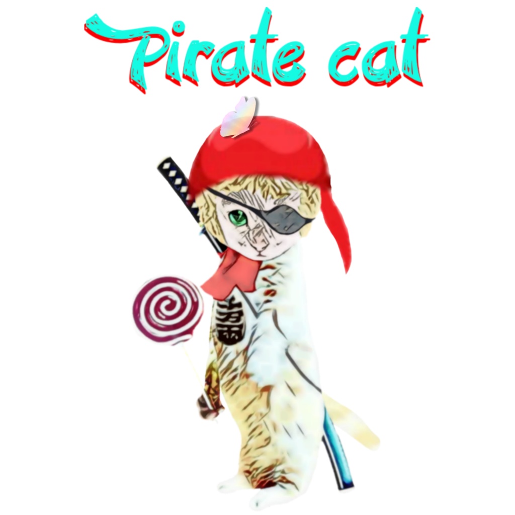 【Tシャツ】海賊キャット3
