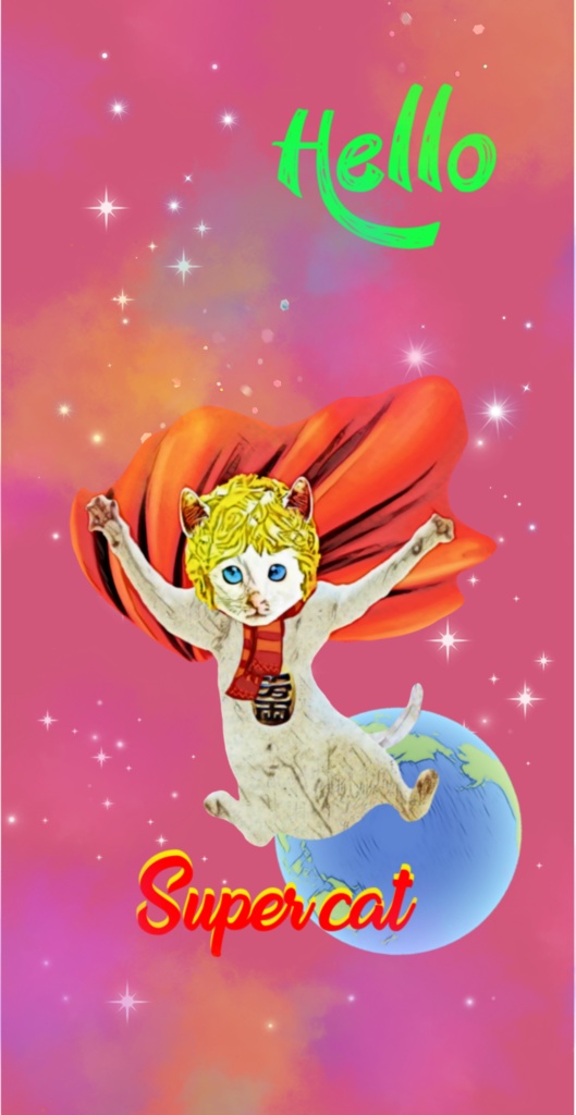 【クリアiPhoneケース】Super cat