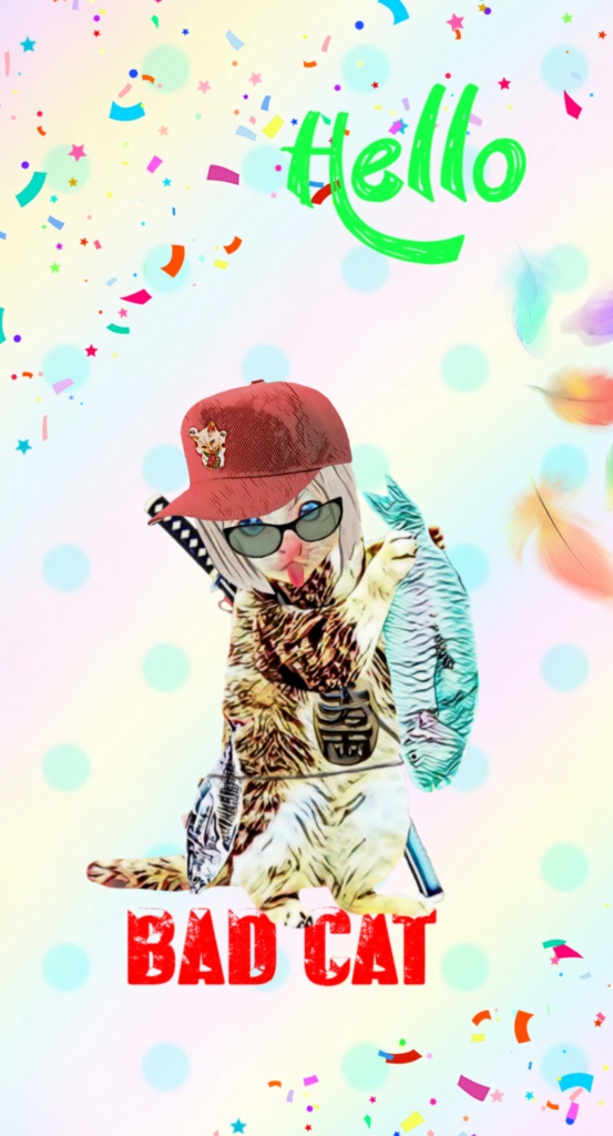 【クリアiPhoneケース】BAD CAT FANKY