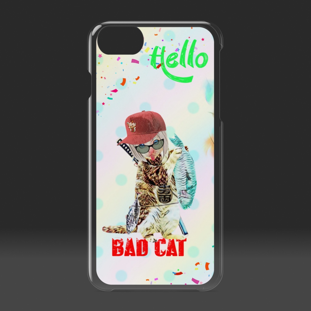 【クリアiPhoneケース】BAD CAT FANKY
