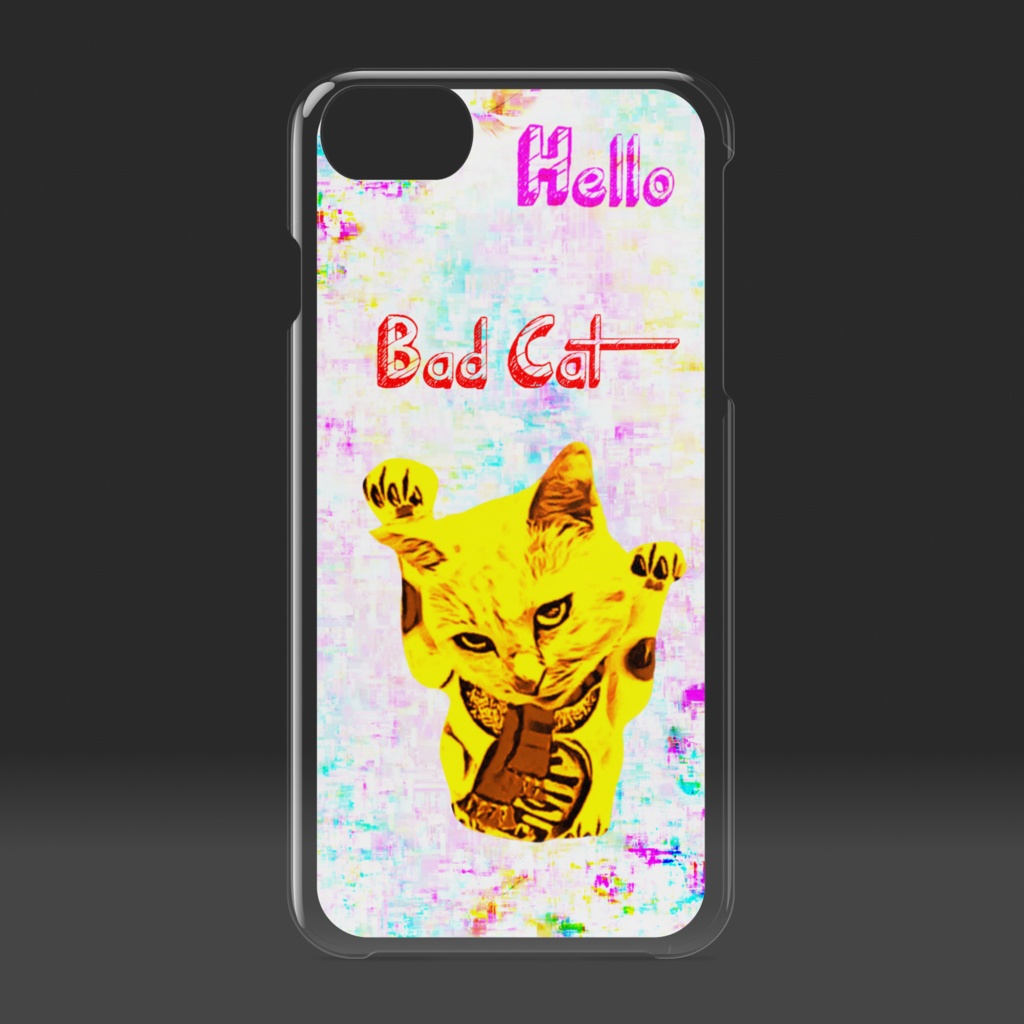 【クリアiPhoneケース】黄金BAD CAT
